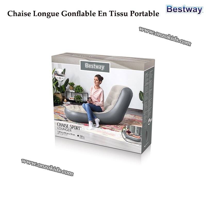 Chaise Longue Gonflable En Tissu Portable - Bestway – Image 3