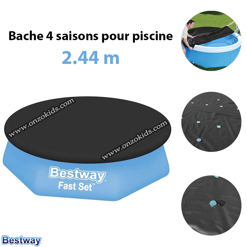 Bache 4 saisons pour piscine 2.44 m - Bestway