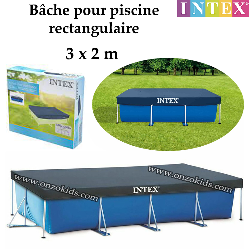 Bâche pour piscine rectangulaire 3 x 2 m - Intex