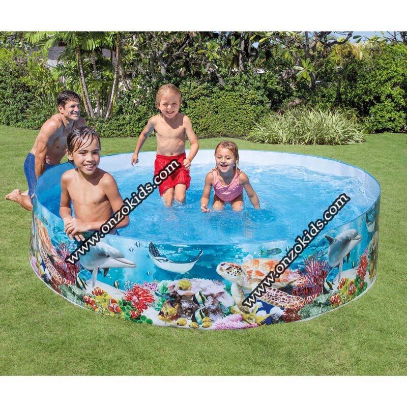 Piscine Rigide 244 x 46 cm pour enfant motif aquarium | Intex