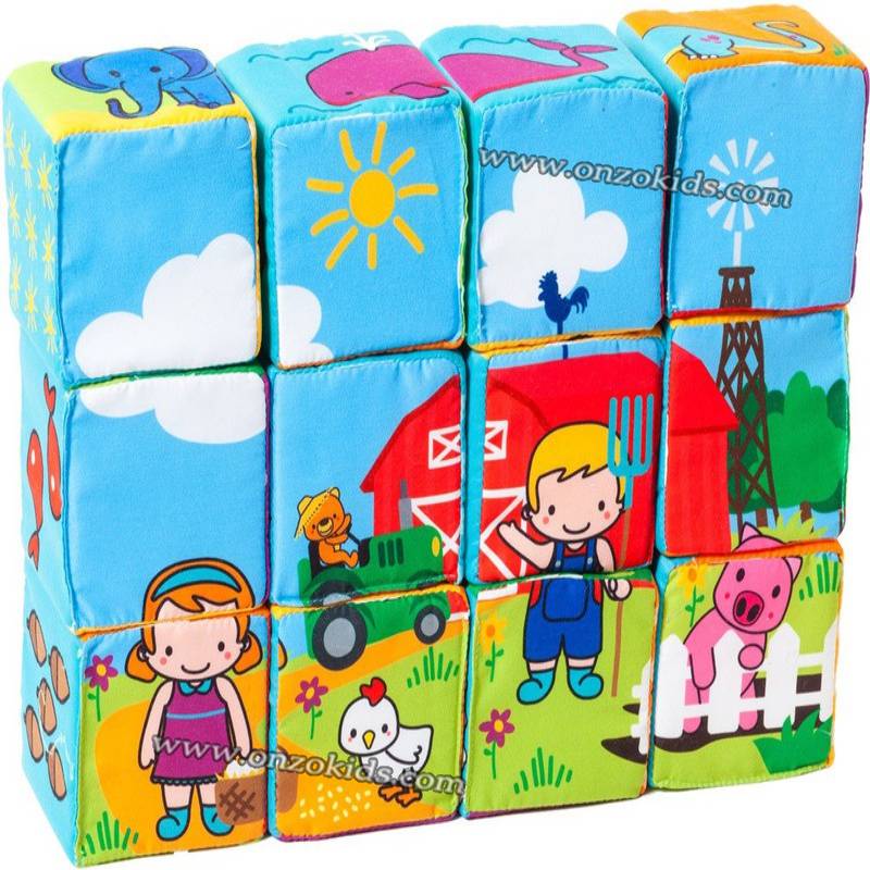 Blocs de tissu doux et amusants pour bébés | Molto – Image 2