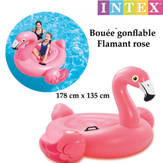bouée gonflable flamant rose 178cm-x135cm-intex
