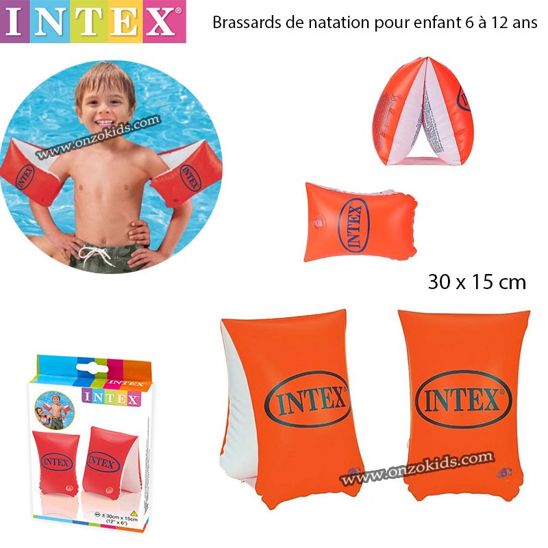 Brassards de natation pour enfant 6 à 12 ans 30 x 15 cm - Intex