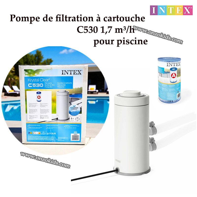 Pompe de filtration à cartouche C530 1,7 m³/h pour piscine - Intex