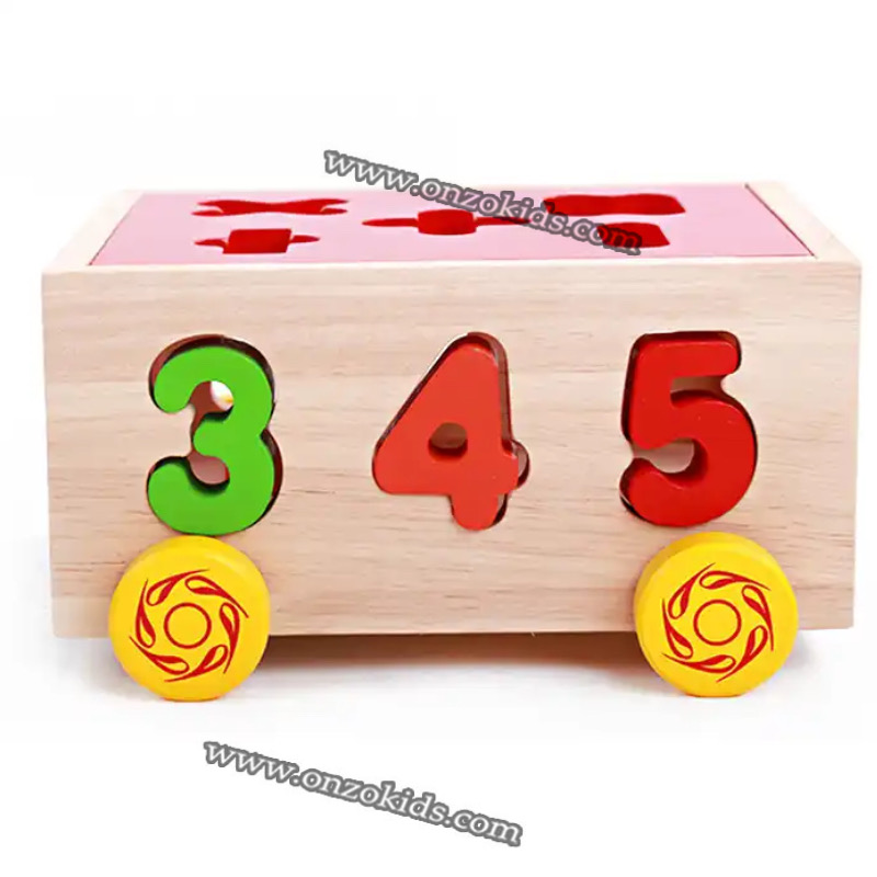 Cubes d'activité en bois, trieur en forme de bébé – Image 3