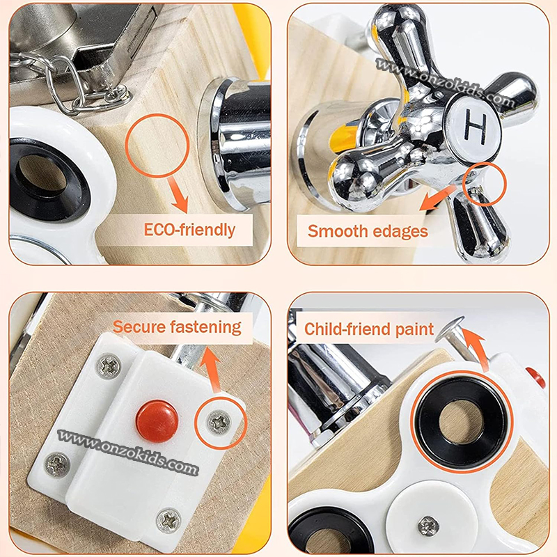 Cube Sensoriel Fait Main pour Le développement Précoce des Enfants – Image 4