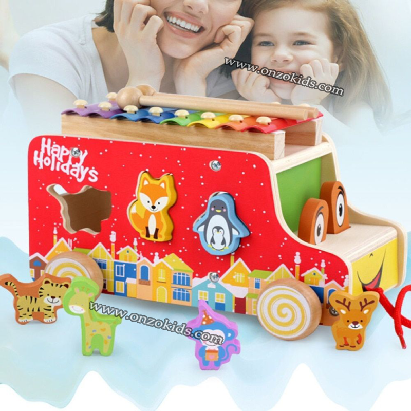 Remorque en bois Xylophone en Bois