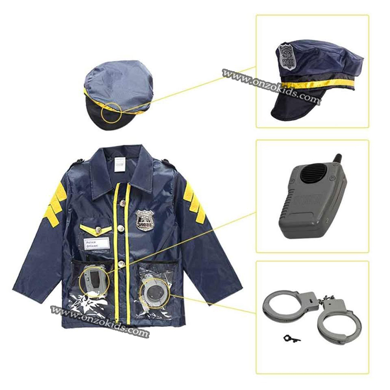 Costume de Déguisement d'officier de police pour enfants – Image 5