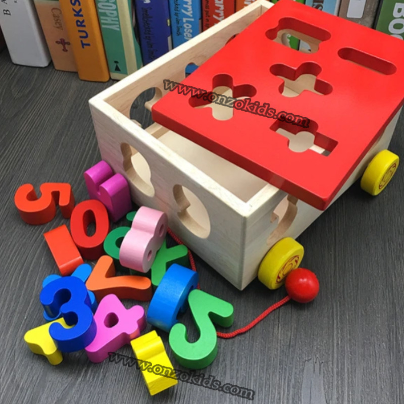 Cubes d'activité en bois, trieur en forme de bébé – Image 6