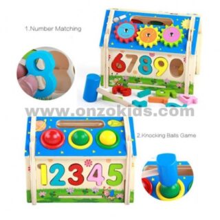 Jeu de blocs de maison en bois intelligent multifonctionnel