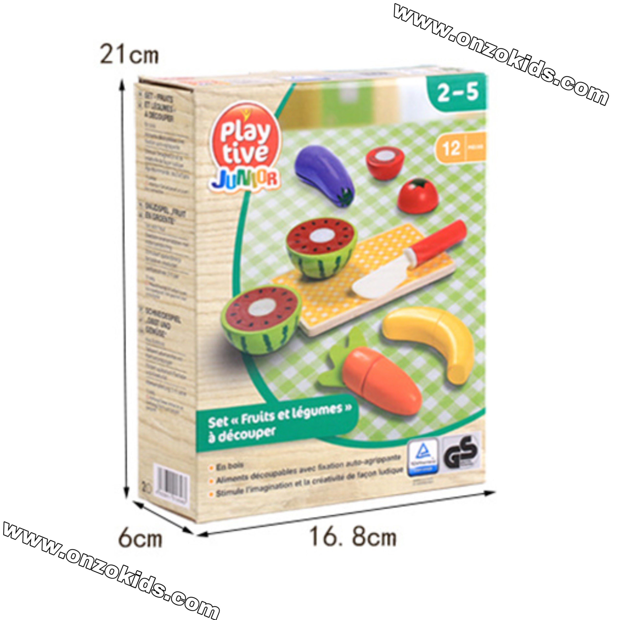 Fruits et légumes à découper en bois pour enfants – Image 5