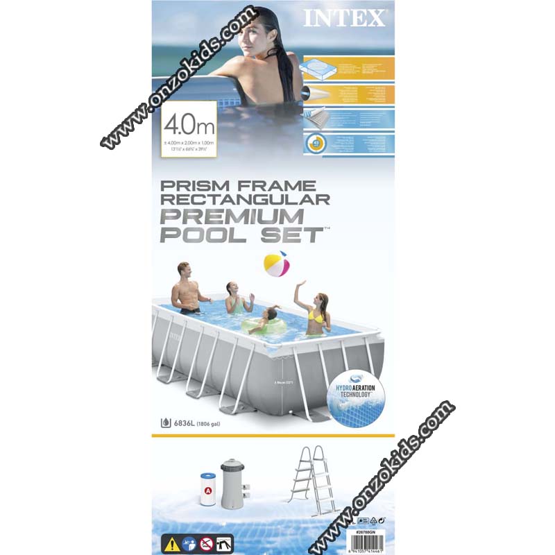 piscine Prism Frame Rectangulaire 400 x 200 x 100 cm - Intex – Image 3