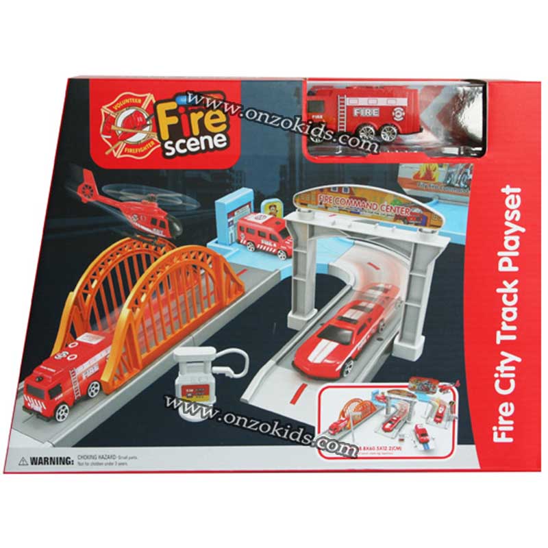 Ensemble de jeu piste de ville de feu