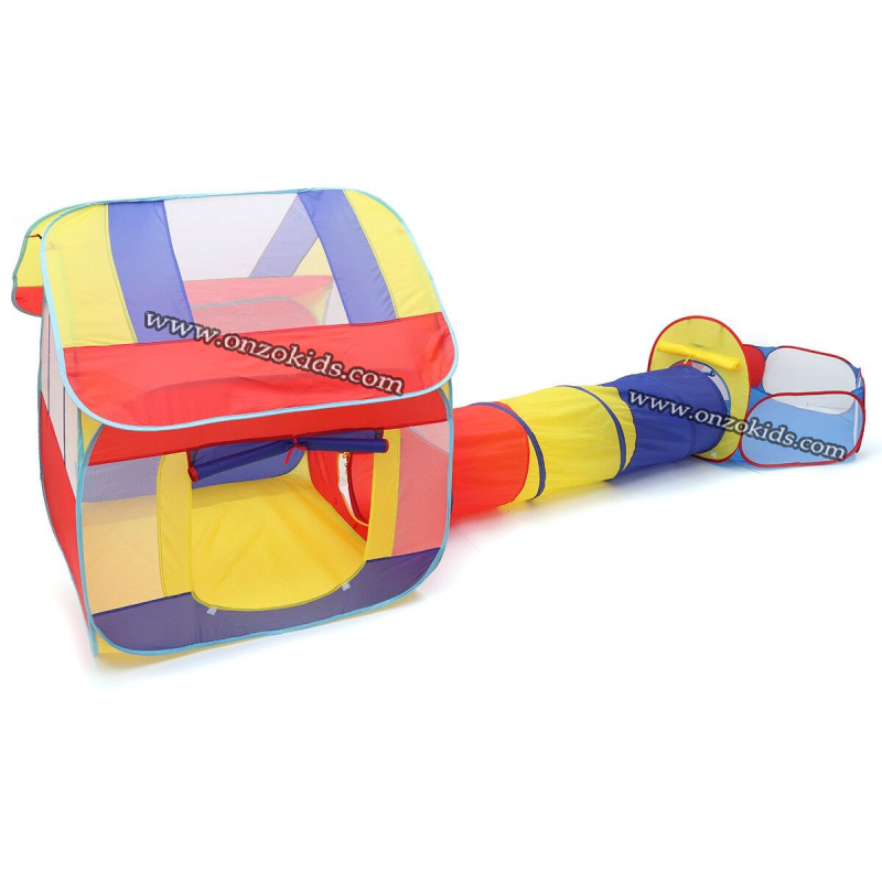 Tente + tunnel + air de jeu avec un panier de basket pour bébé et enfant – Image 10