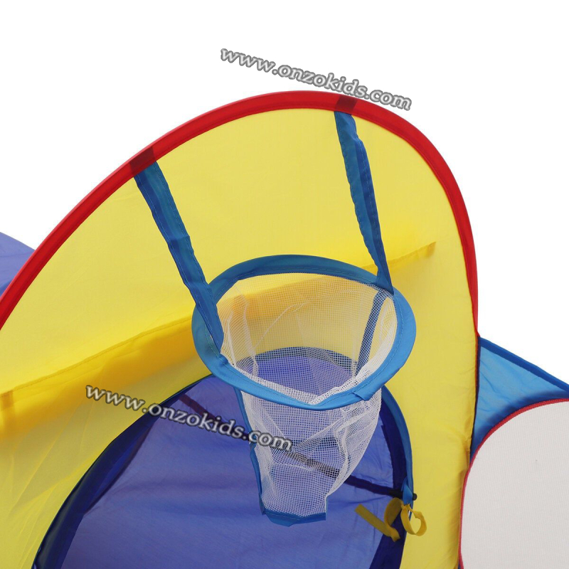 Tente + tunnel + air de jeu avec un panier de basket pour bébé et enfant – Image 6