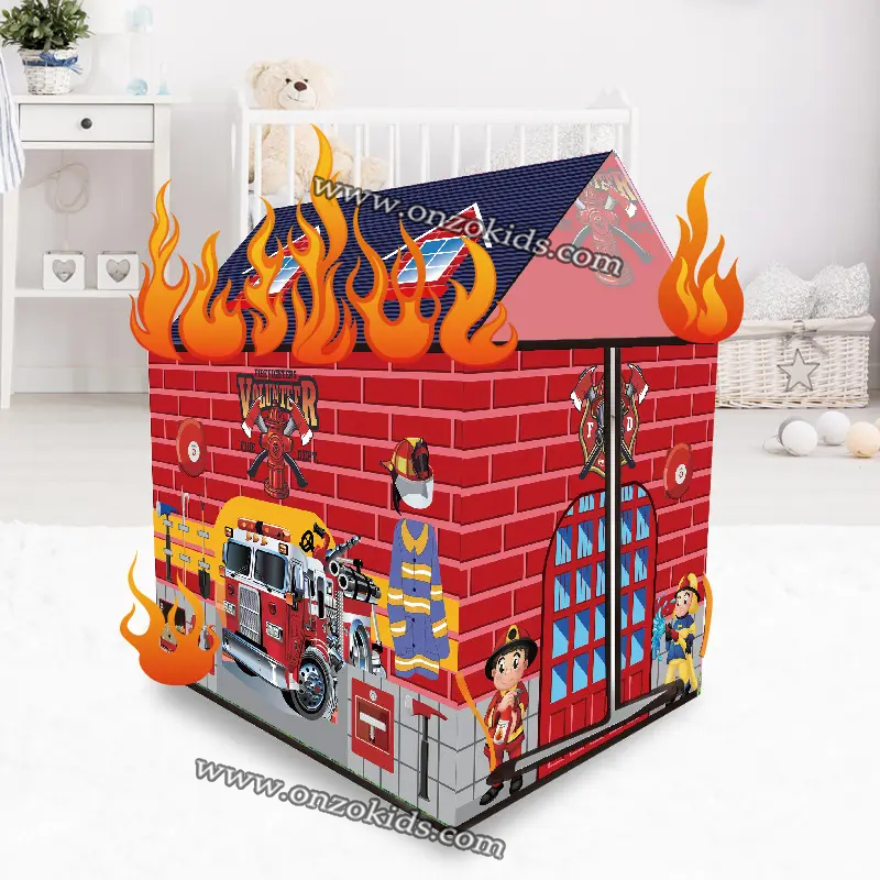 Tente des pompiers pour enfants + 20 balles – Image 4