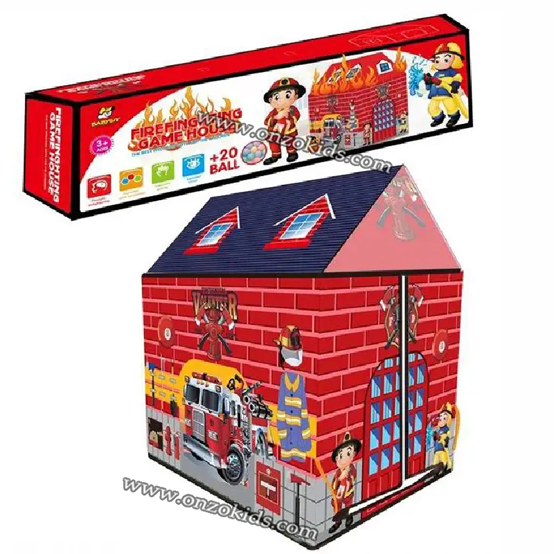 Tente des pompiers pour enfants + 20 balles – Image 3