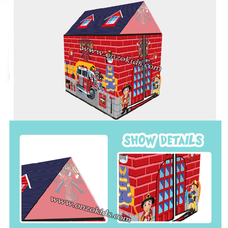 Tente des pompiers pour enfants + 20 balles – Image 2