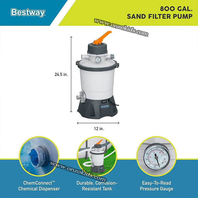 Filtre à sable 3028 L/800 gal- Bestway – Image 5