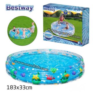 Piscine gonflable ronde 3 boudins 183 x 33 cm
