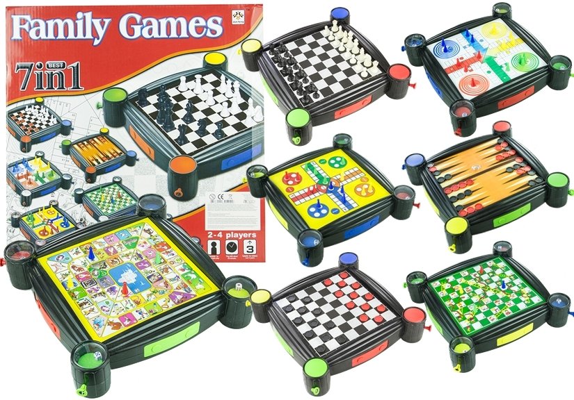 Grand ensemble de jeu familial 7 en 1