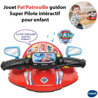 Jouet Pat'Patrouille guidon Super Pilote intéractif pour enfant - VTech