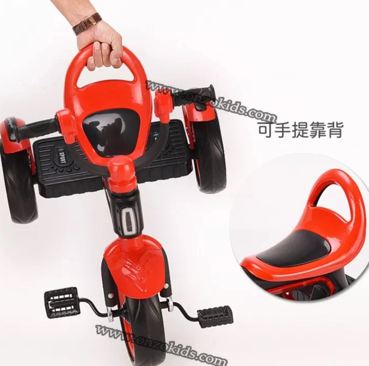 Tricycle à pédale pour enfants avec musique Led – Image 6