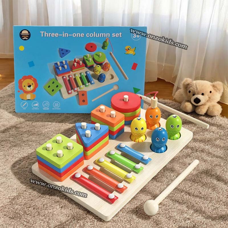 Jeu de Pêche Musical éducatif en Bois