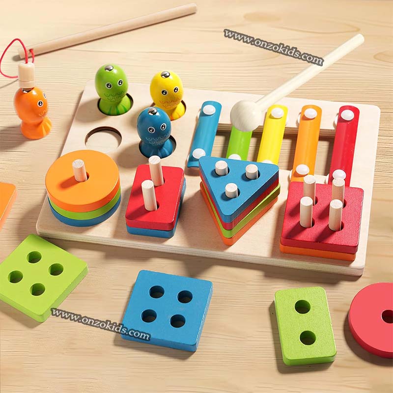 Jeu de Pêche Musical éducatif en Bois – Image 2