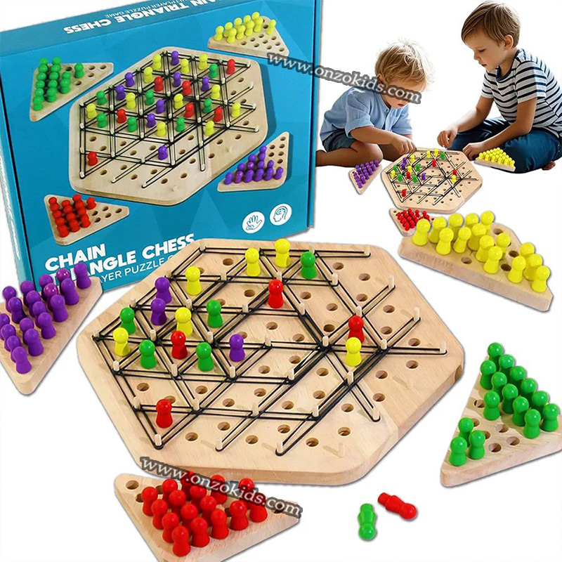 Jouet de stratégie d'échecs triangulaire pour enfant
