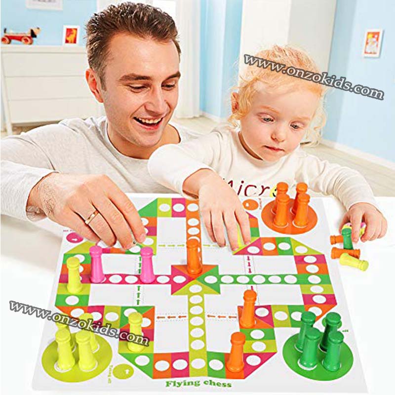 jeux de société 2 en 1 | Jeu d'équilibre & Ludo en bois – Image 2