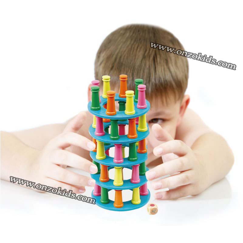 jeux de société 2 en 1 | Jeu d'équilibre & Ludo en bois – Image 4