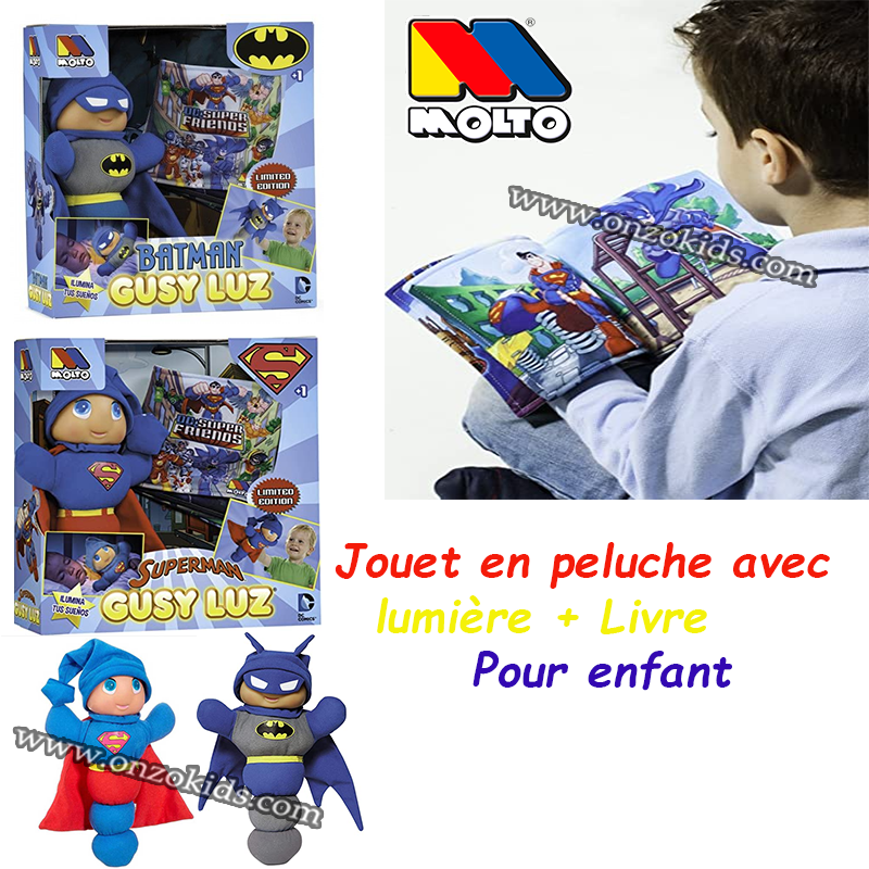 Jouet en peluche avec lumière + Livre pour enfant | Molto