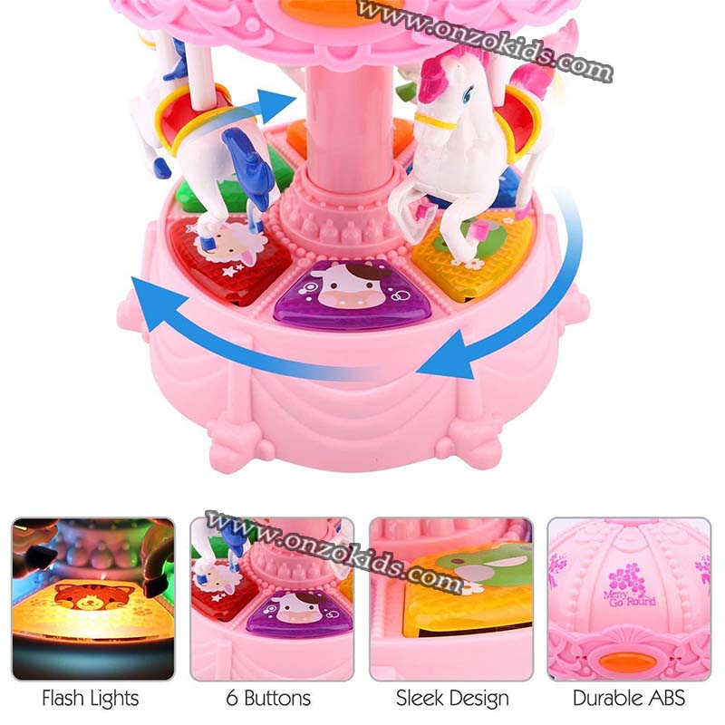 Jouet Merry Go Round avec 3 modes et son animal – Image 6