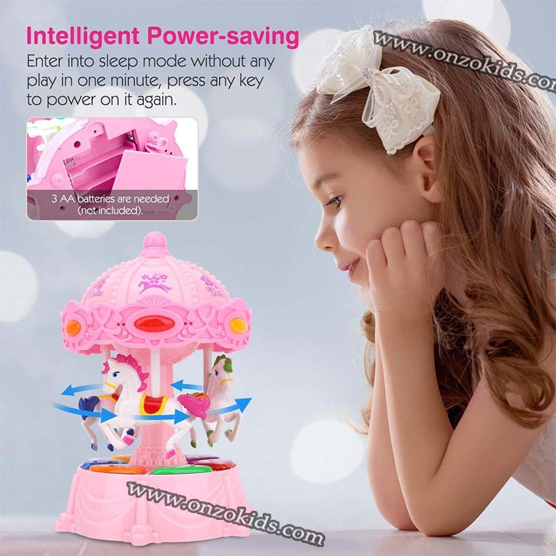 Jouet Merry Go Round avec 3 modes et son animal – Image 3
