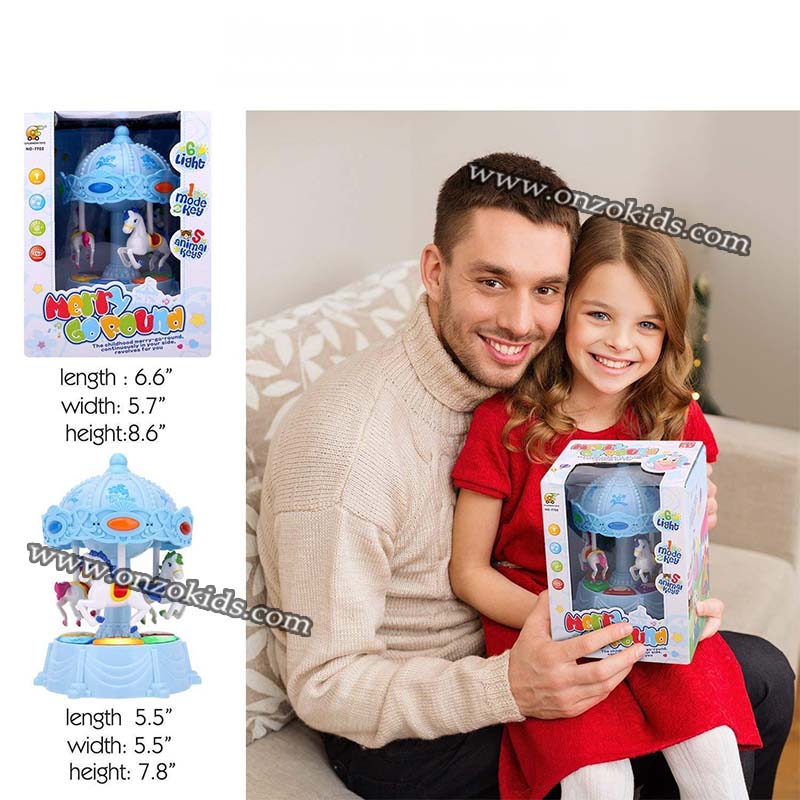 Jouet Merry Go Round avec 3 modes et son animal – Image 10