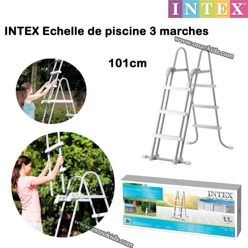 Echelle de piscine 3 marches 1.1 M - INTEX