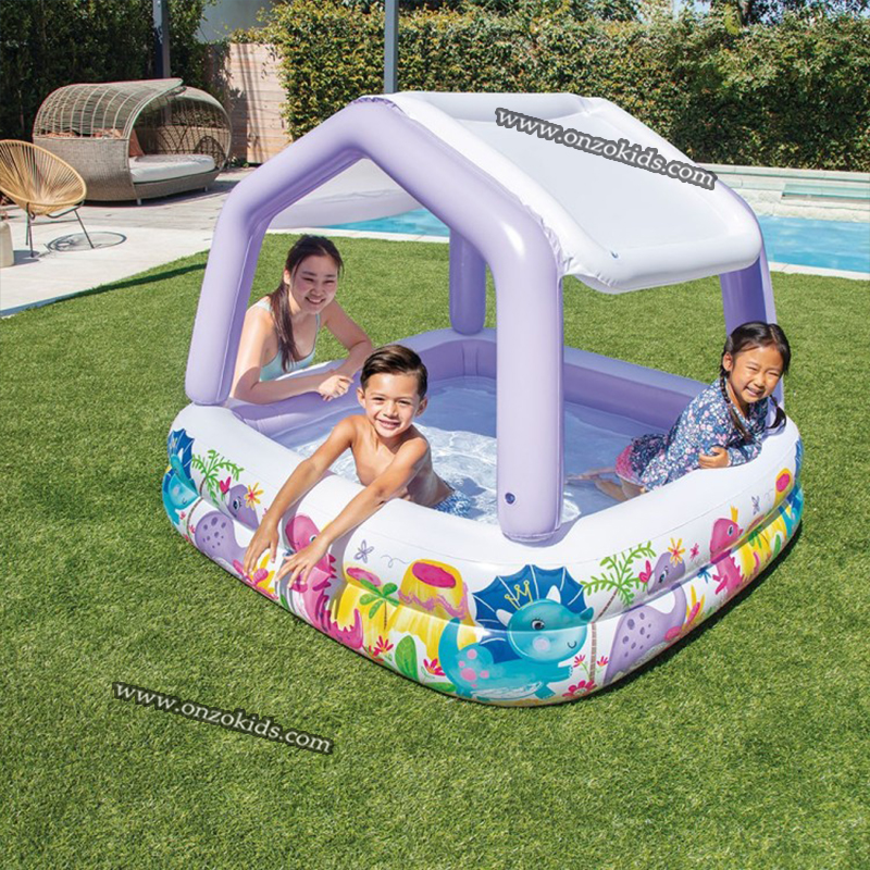 Piscine gonflable avec auvent 157 x 157 x 122 cm - Intex – Image 4
