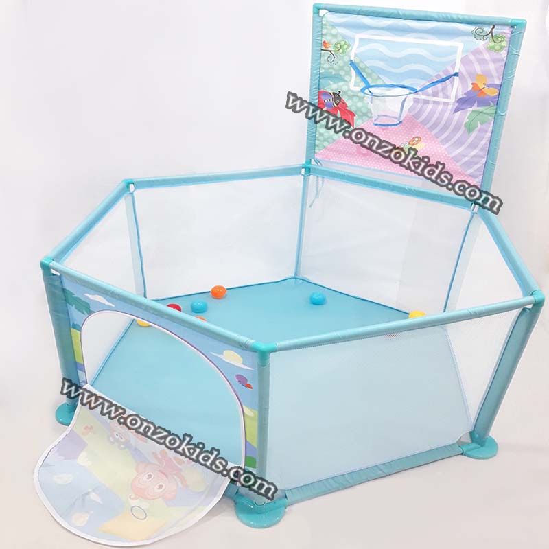 Parc de jeux pour bébé avec panier de basket-ball - Grand modèle – Image 2