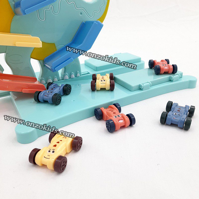 Piste de voiture, Parking Dinosaur avec 6 Voitures – Image 2