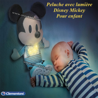 Peluche avec lumière Disney Mickey pour enfant | Clementoni
