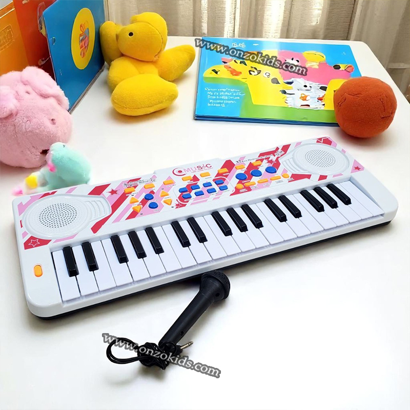 Piano avec clavier électronique 37 touches et microphone pour enfant – Image 2