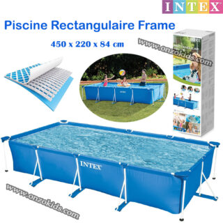 Piscine Rectangulaire Frame 450 x 220 x 84 cm | Intex