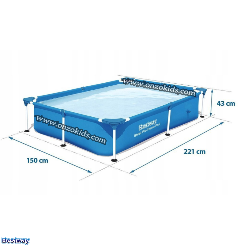 Piscine hors sol Steel Pro™ 221 x 150 x 43 cm - Bestway – Image 6