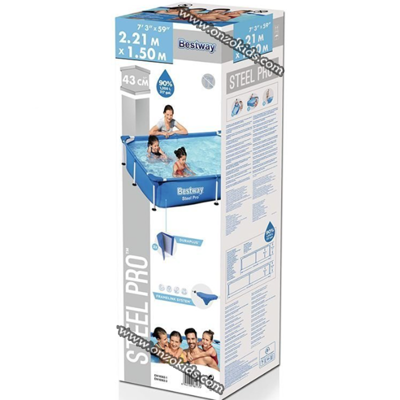 Piscine hors sol Steel Pro™ 221 x 150 x 43 cm - Bestway – Image 7