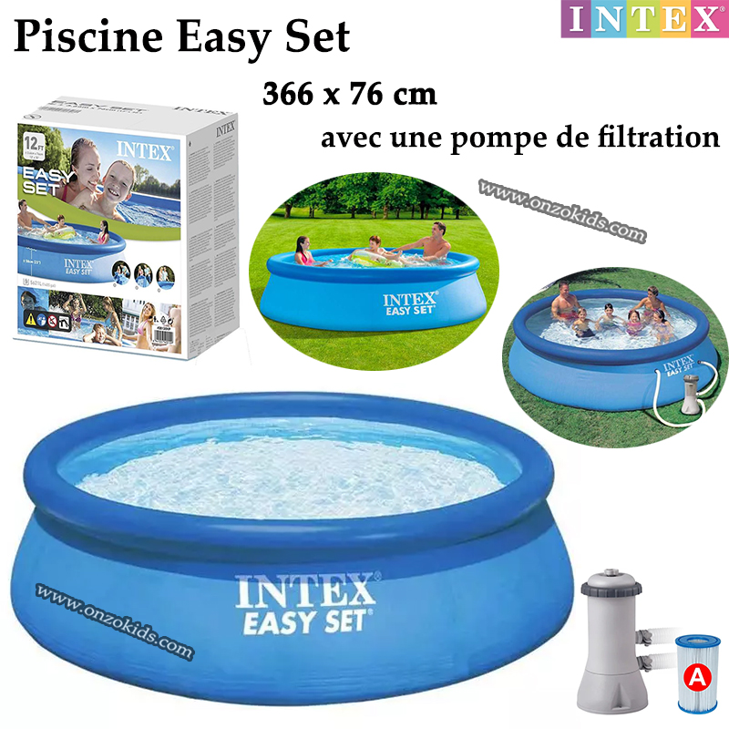 Piscine Easy Set 366 x 76 cm avec une pompe de filtration - Intex