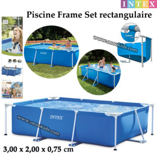 Piscine Frame Set rectangulaire 300 x 200 x 75 Cm -Intex