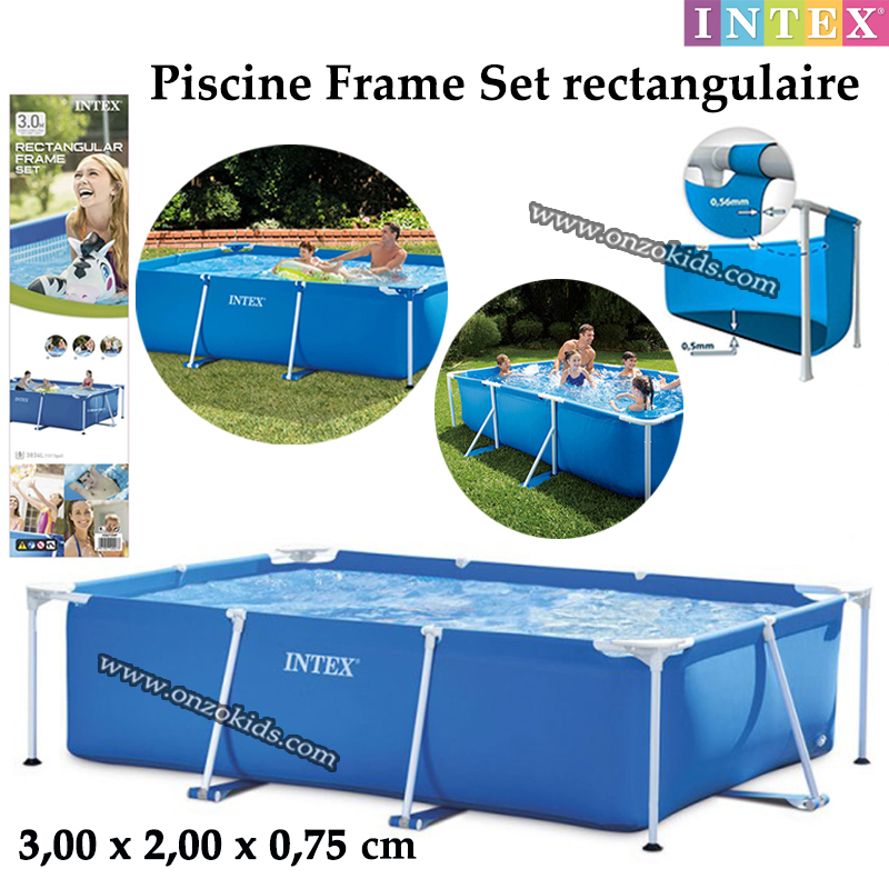 Piscine Frame Set rectangulaire 300 x 200 x 75 Cm -Intex