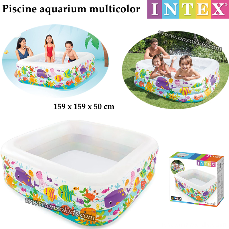 Piscine aquarium multicolor 159 x 159 x 50 cm - Intex