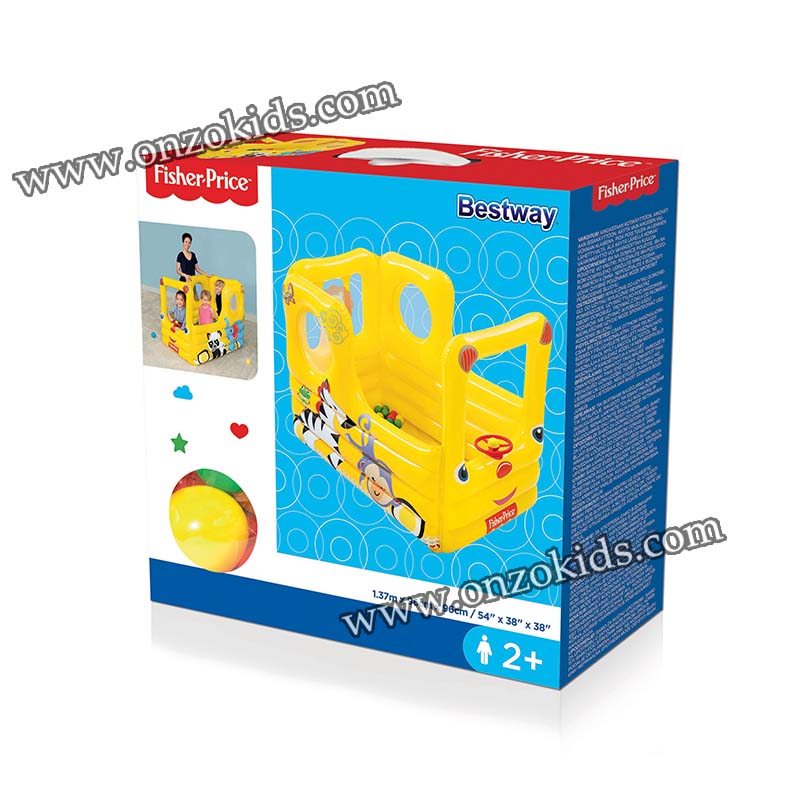 Parc de jeux en forme de bus scolaire gonflable – Image 5